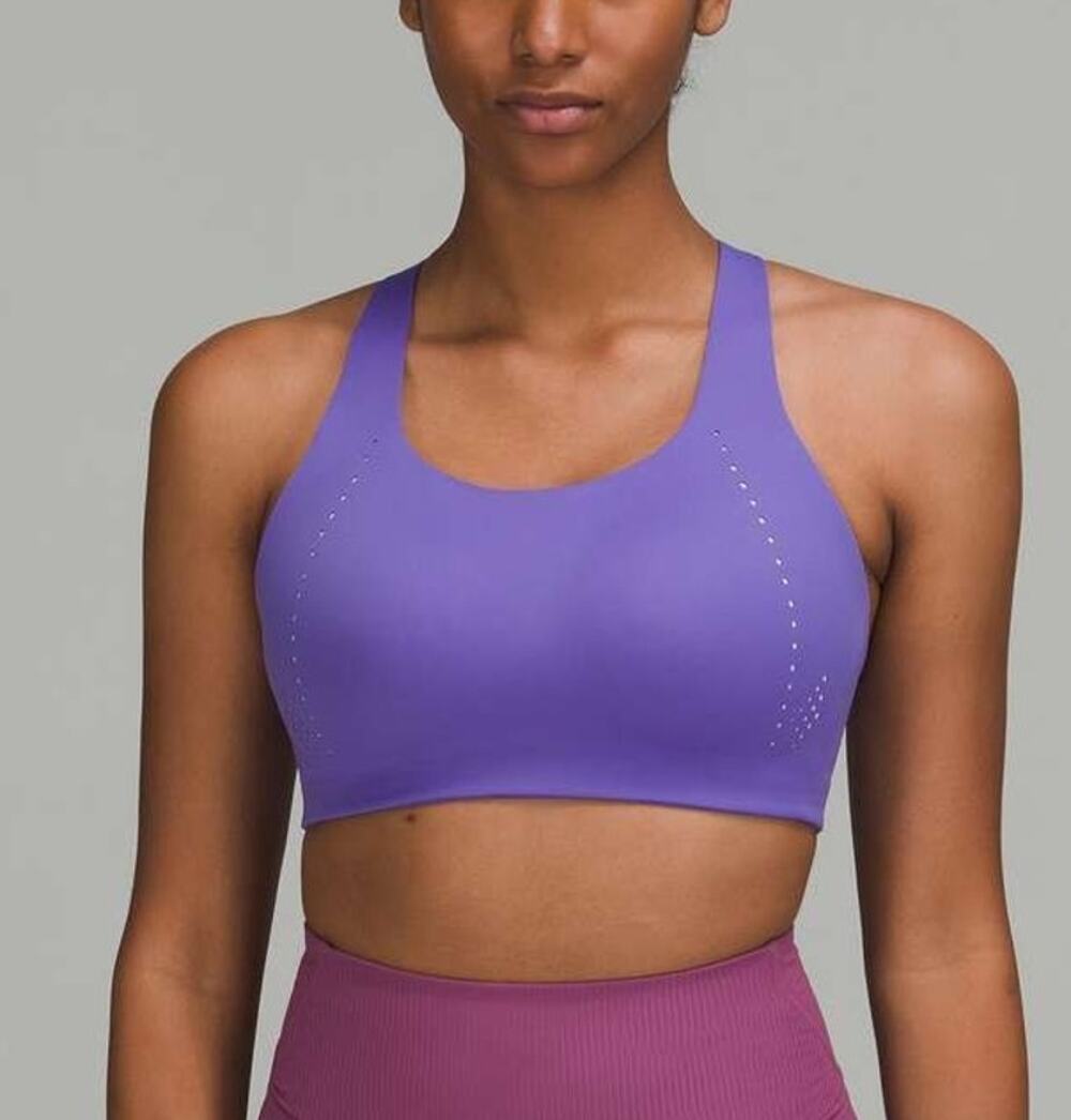 Lululemon AirSupport High Support Sports Bra 36 DD Charged Indigo Gym Workout